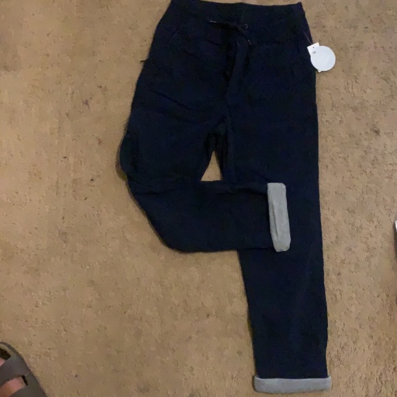 GAP Kids cozy lined navy pants - Picture 3 of 5